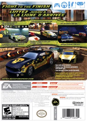 Need for Speed - Nitro box cover back